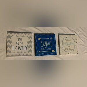 3 Canvas.Set of Inspirational Nursery Wall Art